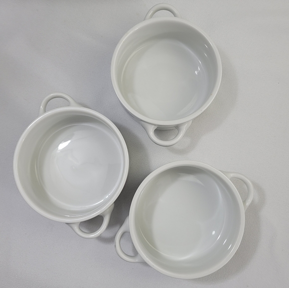 (3) Vtg 1989 Maison Blanche Seashell Motif Soup Bowls With Handles - Picture 6 of 16